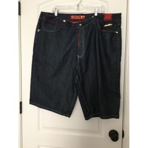 Stash House Men's Big & Tall Blue Jean Shorts Pockets Zip Button Size 42 - Picture 1 of 12